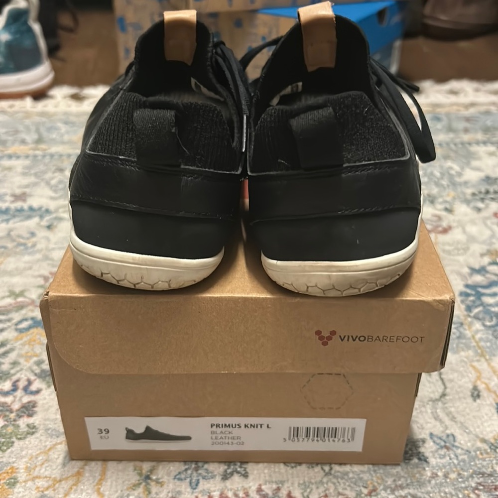 Vivo Barefoot Primus knit black leather size 39